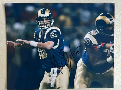 Foto 8x10 firmada por Mark Bulger de ST LOUIS RAMS Foto 1 de 2
