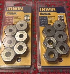 Hex Die Set SAE & MM New USA 🇺🇸 Self Aligning 1” OD Dies Hanson - Picture 1 of 7