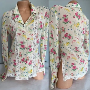 BLUSA DE SEDA VINTAGE EMANUEL UNGARO talla 8 - Imagen 1 de 5