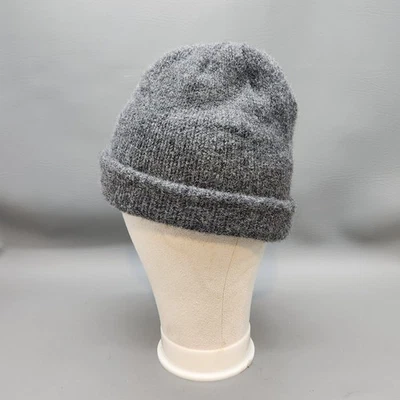 Vintage LL Bean Lambswool Hat Gray Beanie Inner Polyester Fleece  - Image 1 of 4