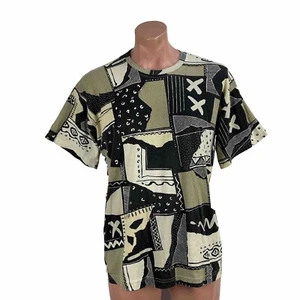 Vintage 80s Single Stitch T-shirt Abstract Picasso Style Mens L Large AOP - Picture 1 of 9