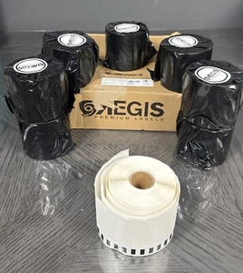 Lot of 9 DK-2205 Brother Compatble 2-3/7"x100' Continuous White Label Rolls Only - Picture 1 of 4
