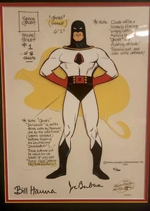 RARE SPACE GHOST Model Sheet w. Lithograph bkg HANNA BARBERA SIGNED LE #5/300!   - Picture 1 of 5