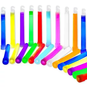 25 Pack 6 Inch Ultra Bright Emergency Glow Light Sticks for Camping Parties - Picture 1 of 9