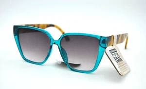 Foster Grant Styles For Y.O.U Aqua Cheetah Cat Eye Women's Sunglasses 100%UV - Picture 1 of 8
