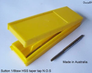 1/8"bsw Sutton H.S.S. taper tap, N.O.S. x 1 tap. Made in Australia, free post. - Picture 1 of 2