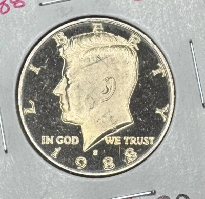 1988 San Francisco Mint Kennedy Half Dollar CLAD PROOF 50¢ Uncirculated CRH478 - Image 1 of 4