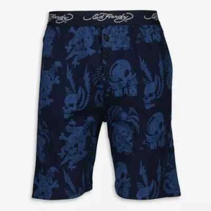 NEW ED HARDY SKULL DESIGN PYJAMA SLEEP SHORTS R.R.P. £29.99 - Picture 1 of 5