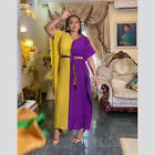 Kaftan Women Loose Maxi Dress African Dashiki Abaya Robe Gown Muslim Belt Caftan