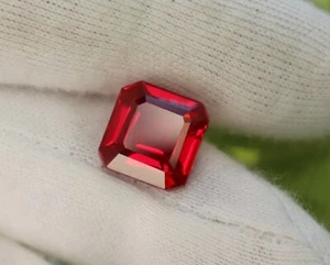 Natural Blood Red Mozambique Ruby | 11.35 Ct Radiant Cut Certified Loose Gems. - Picture 1 of 7