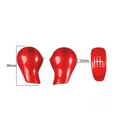 Fit For Nissan 370Z 2009-2018 Genuine Carbon Fiber Gear Shift Knob Handle Cover - Image 1 of 4