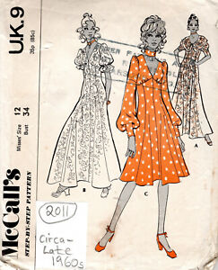 1960s Vintage Sewing Pattern B34" DRESS & CHOKER (2011) By BIBA for McCall's UK9