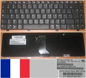 Keyboard AZERTY French HP 500 510 NSK-H5C0F 9J.N8682.C0F PK1301002H0 438531-051 - Picture 1 of 1