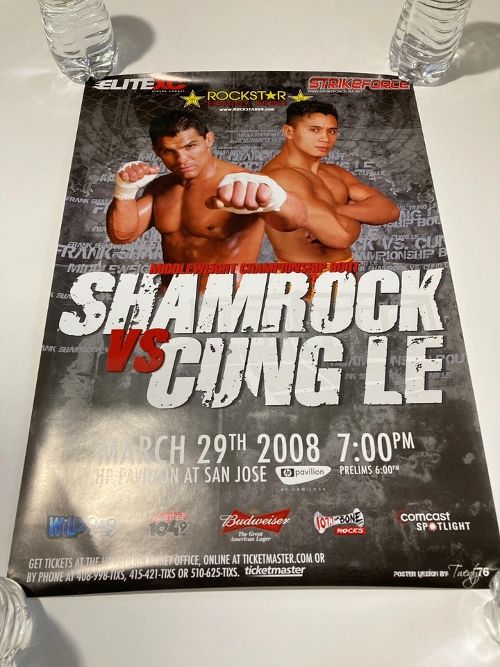 RARO PÓSTER STRIKEFORCE FRANK SHAMROCK vs CUNG LEE MMA 19x13 UFC CHAMPS Foto 1 de 1