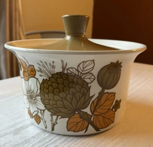 Casserole Serving Dish With Lid England midwinter Countryside Retro Autumn - Picture 1 of 9
