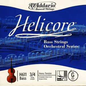 D'Addario H611 3/4H Helicore Orchestral Series Double Bass G String 3/4 Scale - Picture 1 of 3