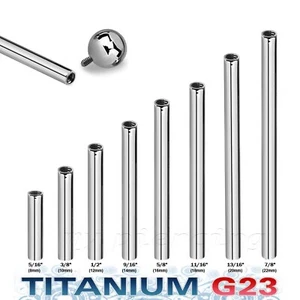 G23 Titanium Internal Thread Barbell Replacement Accessories Tongue Nipple Ring - Picture 1 of 3