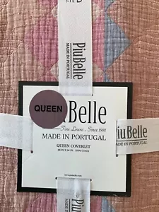 PiuBelle~Queen Coverlet~100% cotton~88 in x 94 in~Pink/Blue~100% Cotton~NWT~ - Picture 1 of 7
