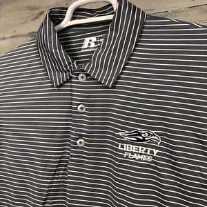 Polo uomo Liberty University taglia media grigia M LU fiamme nuova con etichetta - Foto 1 di 6
