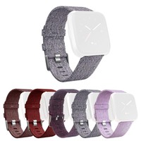 Canvas Bracelet Watch Band Wrist Strap Replacement for Fitbit Versa Smart Watch