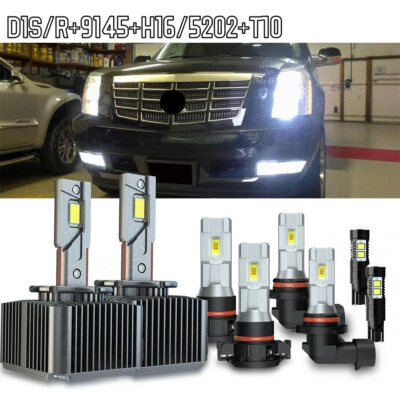 Lâmpadas DRL brancas 8x para Cadillac Escalade 2007-14 farol de LED neblina direção - Imagem 1 de 4