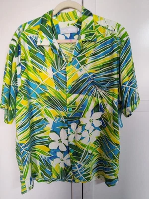 Camisa de Colección Jams World Hawaiian Kaimana Turq Talla Grande ¡Nueva Etiqueta de Stock Antiguo!  Foto 1 de 4