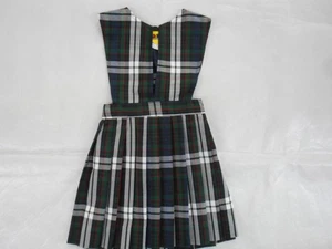 Girls R/K Multi-Color Plaid V-Slit Knife Pleat Uniform Drees Reg&1/2 Sz 3-81/2 - Picture 1 of 5