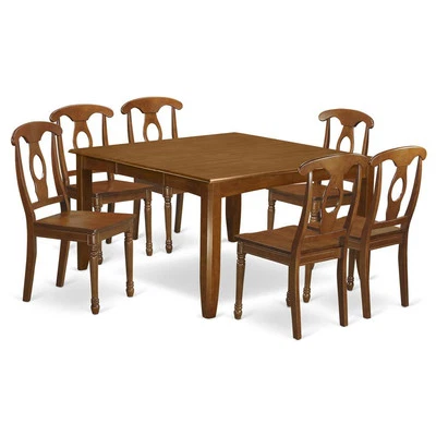 7  PC  Dining  room  set-Dinette  Table  with  Leaf  and  6  Kitchen  Chairs. - Image 1 of 4