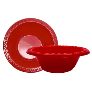 Highmark Plastic Bowls, 12 oz, Red, Pack Of 125 - Picture 1 of 5
