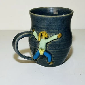 Taza de escalada de cerámica Cathrine Holtet Studio 3D inusual 2005 - Imagen 1 de 7