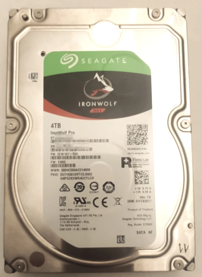 Hard Disk HDD 4TB Seagate IronWolf PRO 7200 256M SATA3 6GB/S - Immagine 1 di 1
