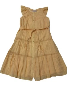 Gal Meets Glam Damen Peggy Clip Punkte Stufen Knopf Kleid Gr. 6 Boho Feminin - Bild 1 von 9