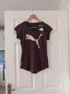 Puma Burgandy Ladies Dry-Cell Training Top Sz Xs Bnwt (B48) - Picture 1 of 8