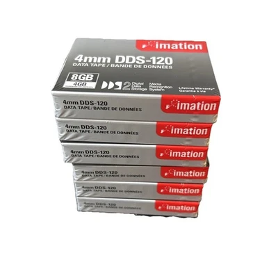 6 x Imation DDS2/DDS-2 DAT Data Tape/Cartridge 4mm 4/8GB DDS-120 120m NEW - Image 1 of 3