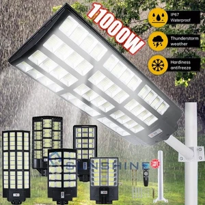 9999999900LM LED Luz Lampara Focos Solar Para Patio Exterior Sensor De Movimient - Picture 1 of 118