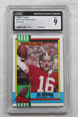 1990 Topps #13 Joe Montana classificação CGC 9 perfeito estado All Pro - Imagem 1 de 2