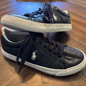 POLO RALPH LAUREN Jungen 3-Sayer Spitze Freizeit Sneaker Farbe Navy Blau - Bild 1 von 6