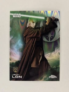2025 Topps Chrome Star Wars #64 Jecki Lon Raywave rifrattore debutto parallelo radiocomandato - Foto 1 di 7