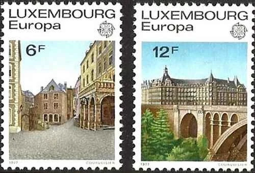 Timbres Europa CEPT Architecture (dont Pont) Luxembourg 895/896 ** - 85051FV - Photo 1/1