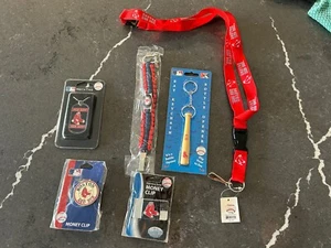 MLB Boston Red Sox Lanyard, Keychain , Money Clip, Neck Tag, Bracelet, Lot Swag - Picture 1 of 4