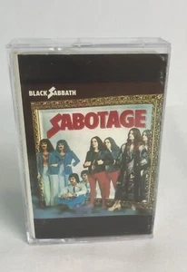 BLACK SABBATH SABOTAGE Vtg Cassette Tape Heavy Metal NEC 6018 Made In England - Picture 1 of 4
