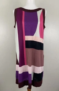Missoni Shift Dress Color Block Retro Sleeveless Cashmere Silk Women US 10 EU 46 - Picture 1 of 6