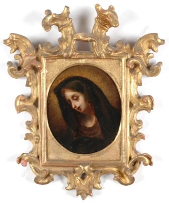 "La Santísima Virgen", miniatura al óleo italiana, ca.1700 (m) Foto 1 de 4
