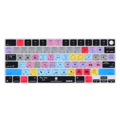 XSKN Premiere Pro Shortcuts Keyboard Cover for 2022-2025 Macbook Air 13.6/15.3 - Image 1 of 4