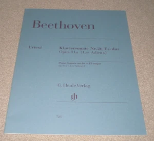 Beethoven Piano Sonata Op.81 #26 E Flat Major Music URTEXT Henle Verlag #723 - Picture 1 of 1