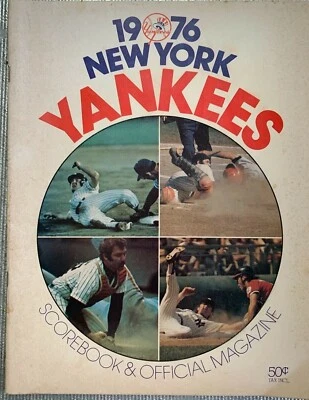 New York Yankees vs Detroit Tigers 1976 Program/Scorecard - Yankee Stadium - Image 1 of 3