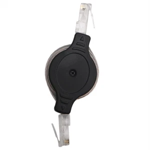 Extensible Cable Retractable Ethernet LAN RJ45 Internet Cable Black - Afbeelding 1 van 8