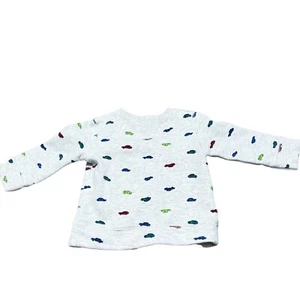 Joe Fresh Sweatshirt Baby Size 6-12 Months Grey Multicolor Truck Print - Picture 1 of 4