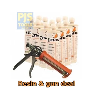 12 x 400ml de resina de inyección de poliéster de anclaje químico y acuerdo de pistola para la fijación de pernos - Imagen 1 de 1