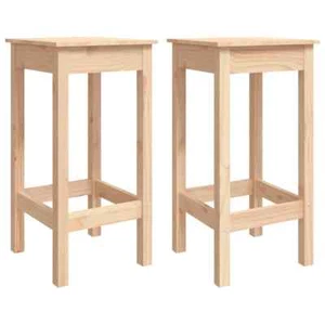 2x Solid Wood Pine Bar Stool Kitchen Dining Counter Chairs Barstool Set - Picture 1 of 6